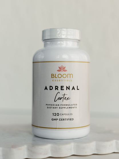 A dietary supplement bottle.