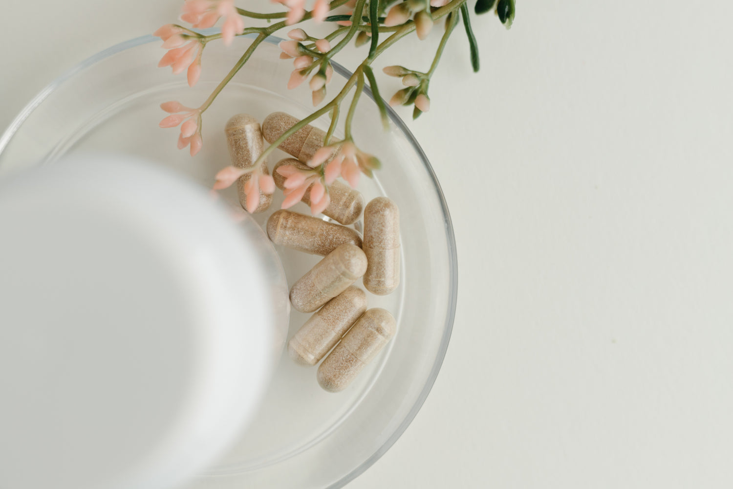 A bowl of supplements.