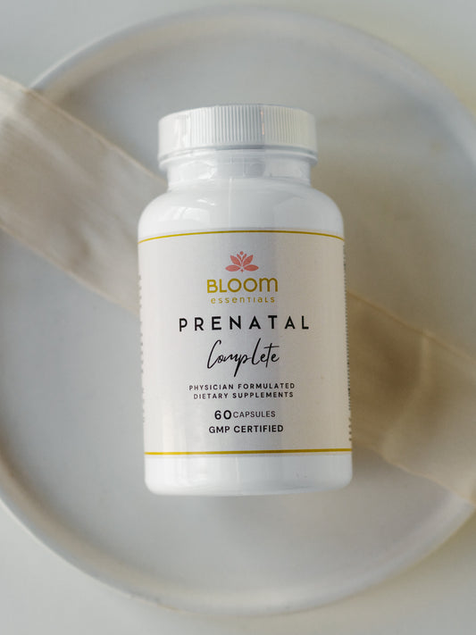 A dietary supplement bottle.