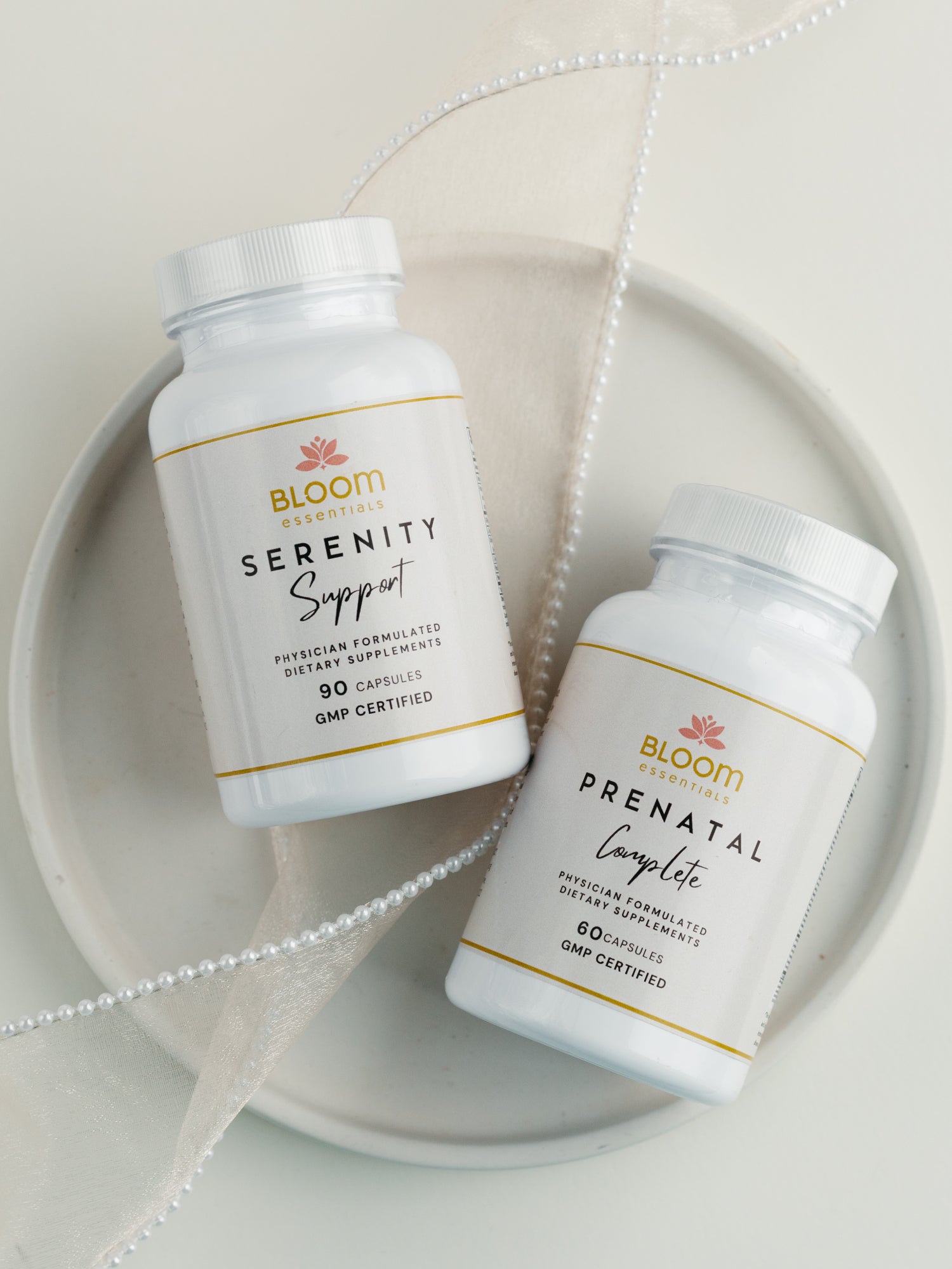 Two supplement bottles.
