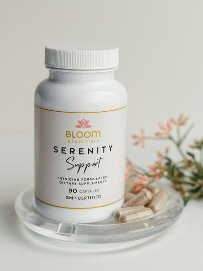 A dietary supplement bottle.