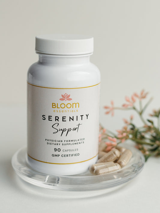 A dietary supplement bottle.